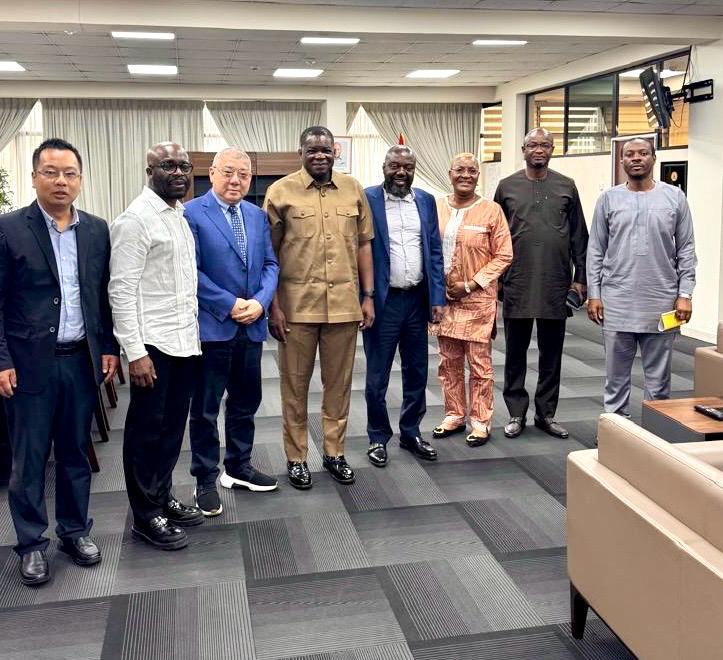 MICTON CONSULT and TIME CROWN ENGINEERING LTD. Representatives with Ghana Minister For Roads and Highways. 1