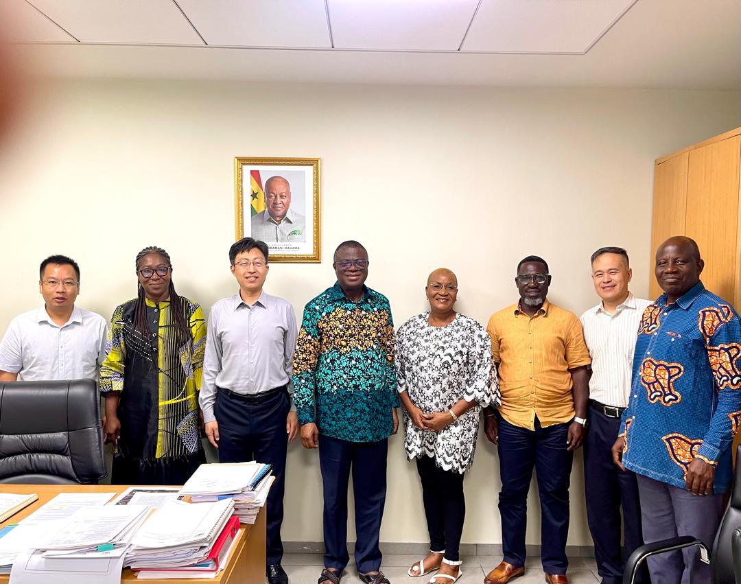 Officials from Weihei International from China and Micton Consult meeting with Officials of the Ministry of Health.